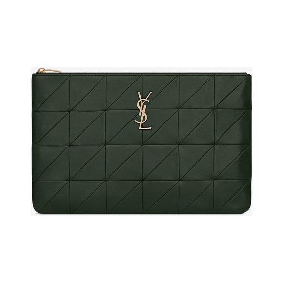 Saint Laurent Handbags - New Yves Saint Laurent Jamie Green Document Pouch